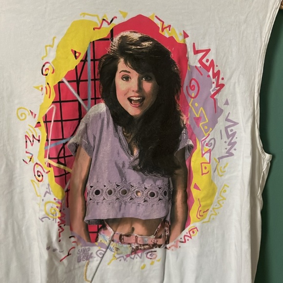 Saved by the Bell, Kelly Kapowski sleeveless T-shirt Size  medium - Picture 2 of 6